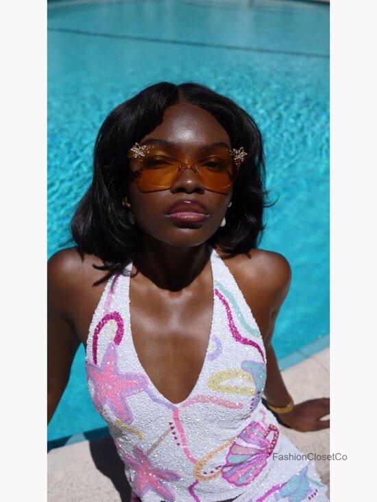 Oversized Square Acetate Limited-Edition Sunglasses with Star Accents UV400 main image 6